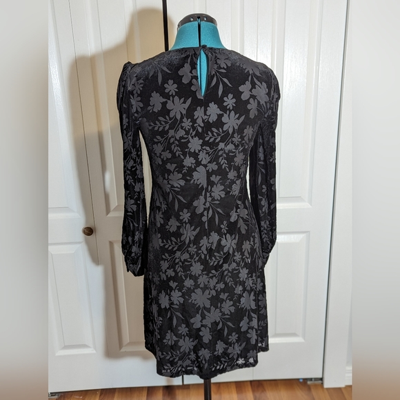 Velvet floral Calvin Klein dress - Picture 3 of 3